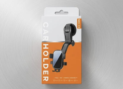 Universal Car Dashboard & Windshield Mobile Phone Holder | 360° Adjustable Suction Mount