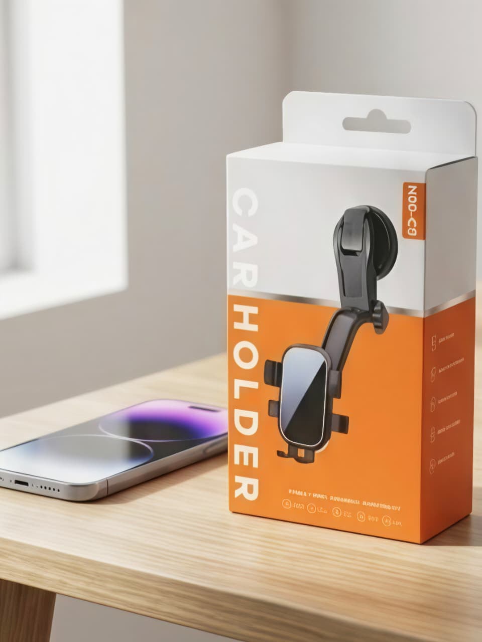 Universal Car Dashboard & Windshield Mobile Phone Holder | 360° Adjustable Suction Mount
